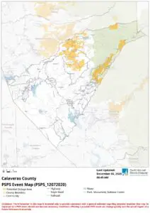 Over 10,000 PG&E customers in Calaveras may lose power on Monday