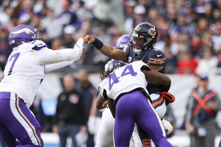 Chicago Bears and quarterback Justin Fields look to better handle Minnesota Vikings pressure in rematch