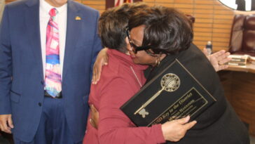 Gloria Macias Harrison Presented with Key to the Rialto Unified School District, Praises District and Shares Experiences as an Educator