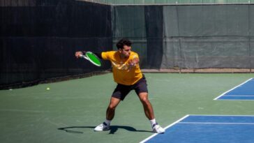 First tennis home loss comes from rival’s rackets