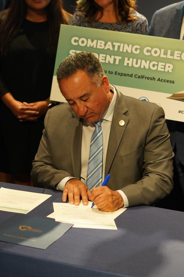 Historic MOU Signed by San Bernardino County, CSUSB, and SBCCD to Combat 66% Food Insecurity Among College Students