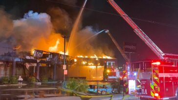 Two-Alarm Fire Ravages Through Inland Center Drive Building, No Injuries Reported