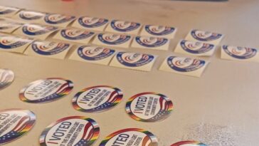 LGBT Center hosts voting Super Center with custom “I Voted” stickers