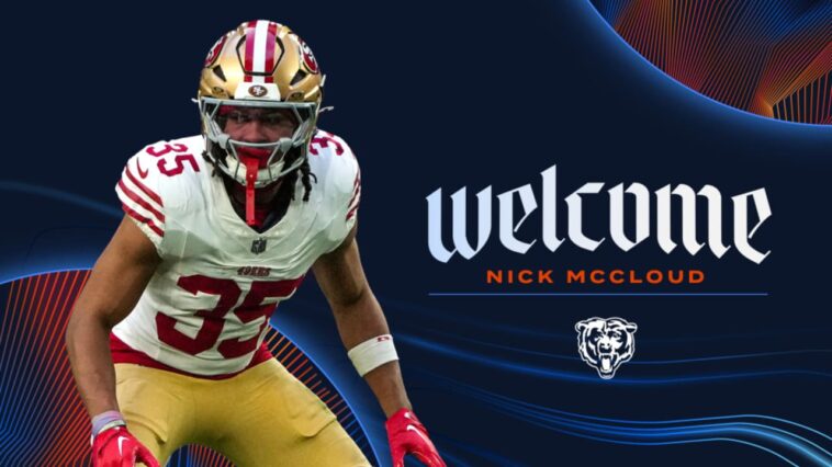 Roster Moves: Bears sign DB Nick McCloud Roster Moves: Bears sign DB Nick McCloud