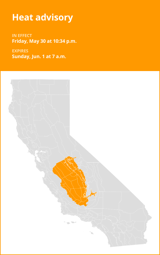 Update: Heat advisory for Yosemite until Sunday morning