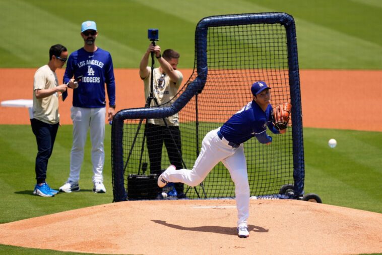 Shohei Ohtani will return to the pitching mound for Los Angeles Dodgers on Monday vs. San Diego Padres