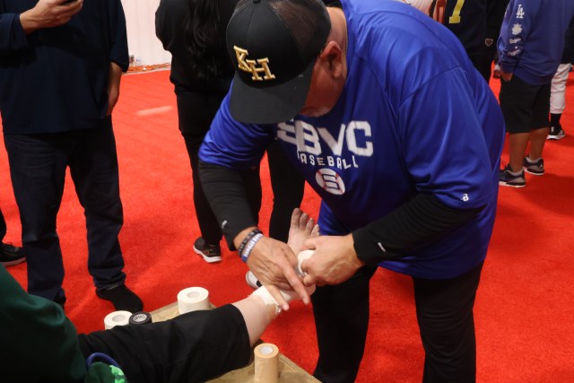 Rain Moves Ken Hubbs Little League Clinic to Redlands as Dodgers Coach Dino Ebel Mentors Kids